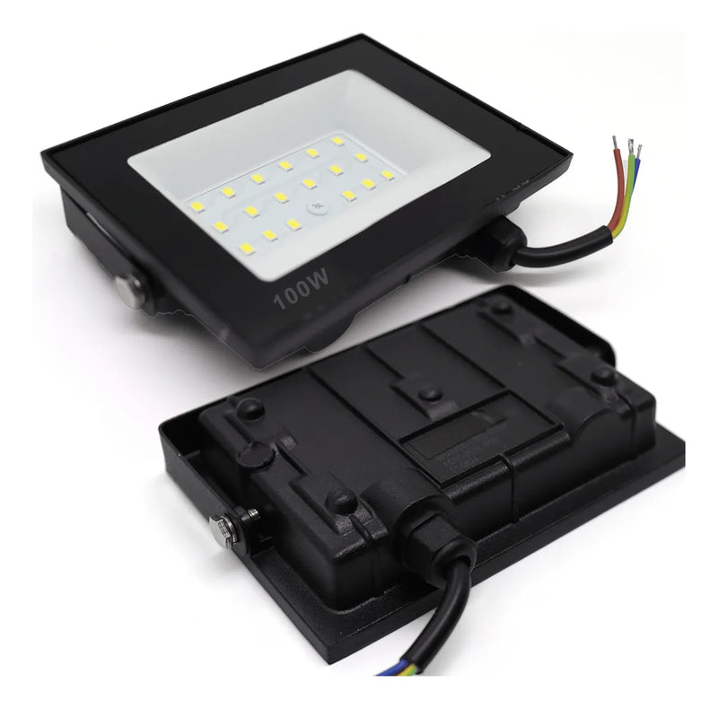 Kit 5 Refletor Led Smd 100w Holofote Bivolt Ip66 Frio