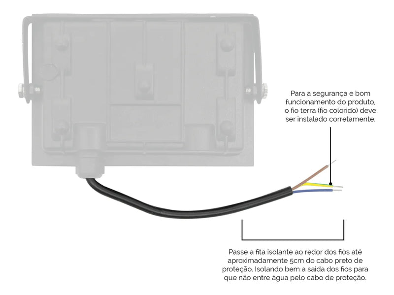 Kit 5 Refletor Led Smd 100w Holofote Bivolt Ip66 Frio