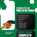 Conjunto 10 Potes Tigela Vidro Bowl Marmita Tampa Cozinha Geladeira